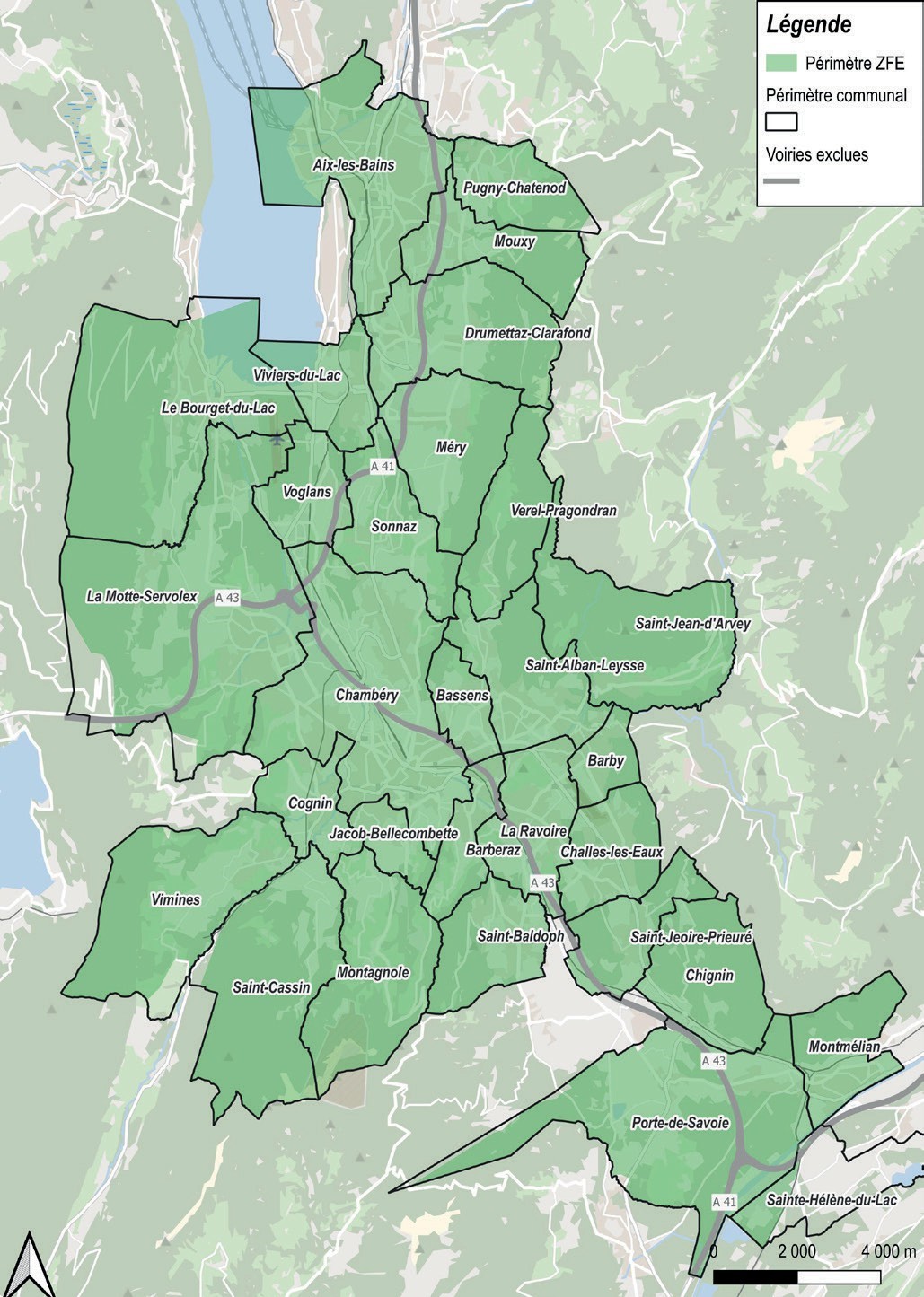 cartographie du périmètre concerné par la ZFE